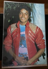VINTAGE 1984 MICHAEL JACKSON RED BEAT IT AA139 POSTER 35” X 24.5” - New, READ picture