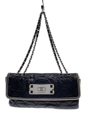 CHANEL East West/2.55/Shoulder Bag/Leather/BLK// picture