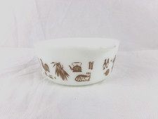 Pryex Early America Eagle Mixing Bowl Eagle Rooster Bowl White and Brown picture