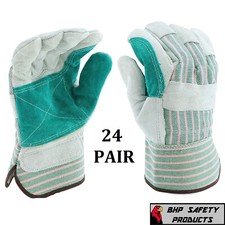 (24 PAIR) WEST CHESTER DOUBLE PALM SPLIT LEATHER WORK GLOVES SIZE LARGE 500DP picture