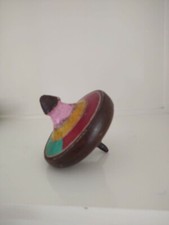 Old Wooden colorful spinning top, Lombok, Indonesia wooden Toys Tribal Art picture