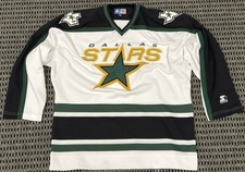 Vintage 90’s Dallas Stars White Starter Hockey Jersey Men's Size XL Stitched NHL picture