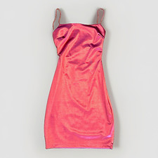 Windsor Pink Satin Strappy Backless Mini Dress Size XS picture