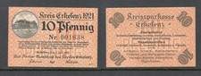 German Notgeld ERKELENZ 10 Pfennig { 1.JULI.1921 } UNC picture