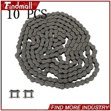 Findmall 10 PCS Roller Chain #40 10 Feet With 2 Connecting Links Carbon Steel picture