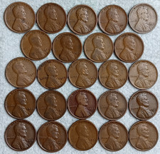 1926S 1923S 1921S..More G/Better Lincoln Wheats 24 coins Fil-A-Spot™  Lots 84-87 picture