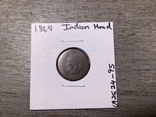 1864 Indian Head Penny with Oak Wreath Shield Small Cent Civil War Era 95u picture