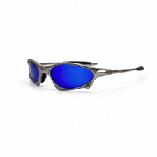 Oakley Penny Juliet X-Metal Silver Frame Blue Lens Vintage Sunglasses New picture