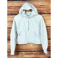 Lululemon Heathered Core Ultra Light GreyScuba Oversized Half-Zip Hoodie Medium picture