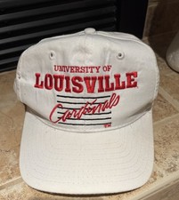 University of Louisville Cardinals Hat Vintage Snapback White Script Logo Cap picture