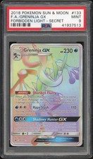 2018 Pokemon Full Art Greninja GX Forbidden Light Secret #133 PSA 9 picture