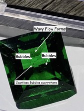 Moldavite gemstone 16.5 ct step square cut 15.5x14.8 x10.7 mm moldavite~the picture
