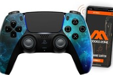 ModdedZone Blue Nebula Smart Rapid Fire Custom Modded Controller for PS5 FPS picture