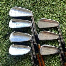 Robert T Jones Jr. Spalding Kro-Flite Iron Set 3-9 Pyratone Shafts Leather Grips picture