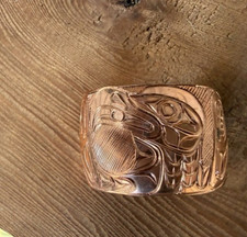 Northwest Coast Native Large exquisite  LARGE Eagle with wings copper bracelet picture