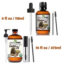 Mayan's Secret Organic Castor Oil Cold Pressed Unrefined 4oz 16oz picture