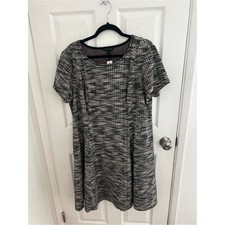 Lane Bryant Black and White Knit Midi Dress picture