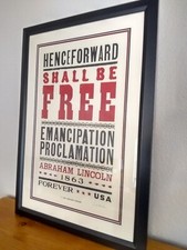 Rare 2013 Gail Anderson Signed Poster, # 924/5000, USPS 1863 Freedom Stamp, USA picture