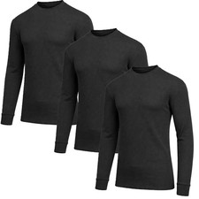 3-Pack Men’s  Long Sleeve Waffle Thermal Crew Neck Shirts Cotton Blend (S-2XL) picture