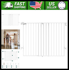 Babelio Extra Wide Baby/Dog Gate 31.5-55 in Auto-Close White picture