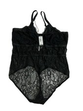 Torrid Jewelry Strappy Lace Bodysuit Womens Size 2 (18/20) Black Lingerie NWT picture