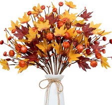 17-Inch Artificial Autumn Floral Stems (Pack of 10) – Fall Floral Decor picture