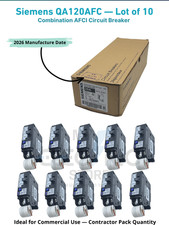 SIEMENS QA120AFC 20AMP AFCI BREAKER 1 POLE 120V MFG 2026 CONTRACTOR LOT 10 picture