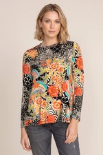 Johnny Was Sunrise The Janie Favorite Long Sleeve Crew Neck Swing Tee T10722-ED picture