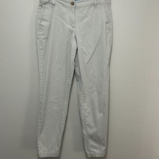 Talbots The Weekend Chino Women's Pants Size 4 Khaki Button Back Pockets Cotton picture