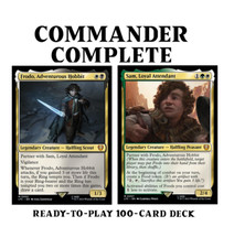 Frodo, Adventurous Hobbit and Sam, Loyal Attendant LotR Magic MTG Commander Deck picture