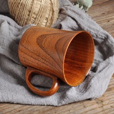 Wooden Cup Wood Coffee Tea beer Juice Milk Water Mug Primitive handmade Natural picture