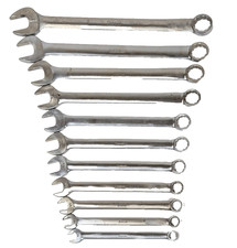 Snap-on 11pc SAE Combination Wrench Set 3/8” - 1” Vintage Underline USA picture