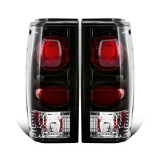 - Fits 1982-1993 Chevy S10 Blazer Tail Lights Pair | Black picture
