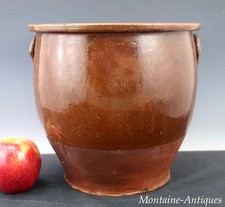 Large American Redware Jar circa early 19th century picture