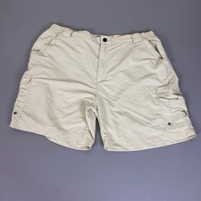 Reel Legends Cargo Shorts Performance Fishing Men's 2XL Tan Nylon Quick Dry NWOT picture