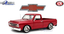 ACME 1:18 1967 CHEVROLET C-10 CUSTOM SHOWTIME DEEP RED METALLIC - A1807222 picture