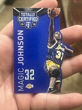 2014-15 Panini Totally Certified Magic Johnson 24/74 Blue Die-Cut HOF Lakers 116 picture