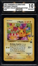 2021 Pokemon Celebrations BIRTHDAY PIKACHU #24 Graded PXG 10 Gem Mint picture