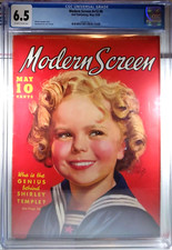 💥🍭 CGC 6.5 MODERN SCREEN V12 #6 SHIRLEY TEMPLE EARL CHRISTY DELL MAGAZINE 1936 picture