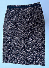 Boden Women's Black Pink Polka Dot Midi Pencil Skirt Lined Slit Sz US 2R/UK 6R picture