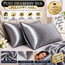  (Focus on Hair & Skin): Pure Mulberry Silk Pillowcase Real Natural Silk picture