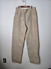 VTG Giorgio Armani Drawstring High-Waisted Utility Pant Shimmering Beige Size 10 picture