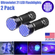 2x UV Ultra Violet LED Flashlight Blacklight Light 395 NM Inspection Lamp Torch picture