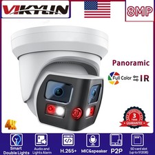 VIKYLIN Color 180°VIEW POE 8MP 4K IP Camera Strobe light  Alarm CCTV US picture