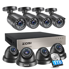 ZOSI 8CH 1080p H.265+ Security Camera System 5MP Lite CCTV DVR Outdoor HD IR Kit picture
