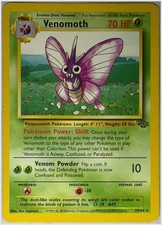 Venomoth 29/64 Jungle Unlimited Non-holo MP or Better picture