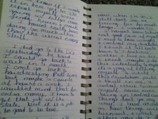 Vintage Journal 2002-03 , Handwritten Woman's Diary all page written on picture