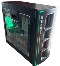 Vintage RaidMax Dirk-Tooth Smilodon Gaming Tower with Hardware-Green LED Lights picture