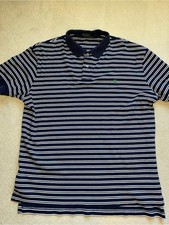Polo by Ralph Lauren Navy and White Striped Polo Shirt, size Large picture