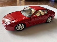 Burago 1:18 Ferrari 456GT 1992 Red Diecast Car Made In Italy W/ Box picture